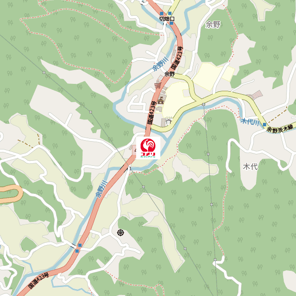 コメリハード＆グリーン大阪豊能店周辺