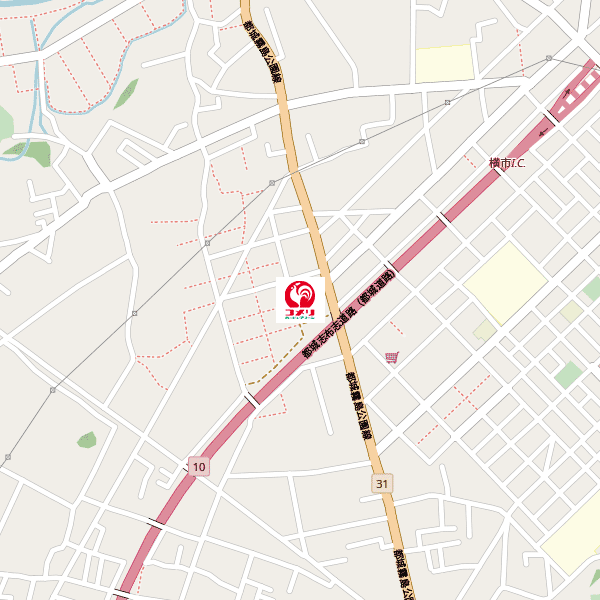 コメリハード＆グリーン南横市店周辺