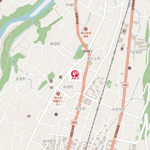 コメリハード＆グリーン秩父永田店周辺
