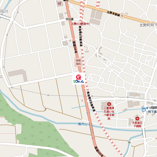 コメリリフォームいなべ店周辺