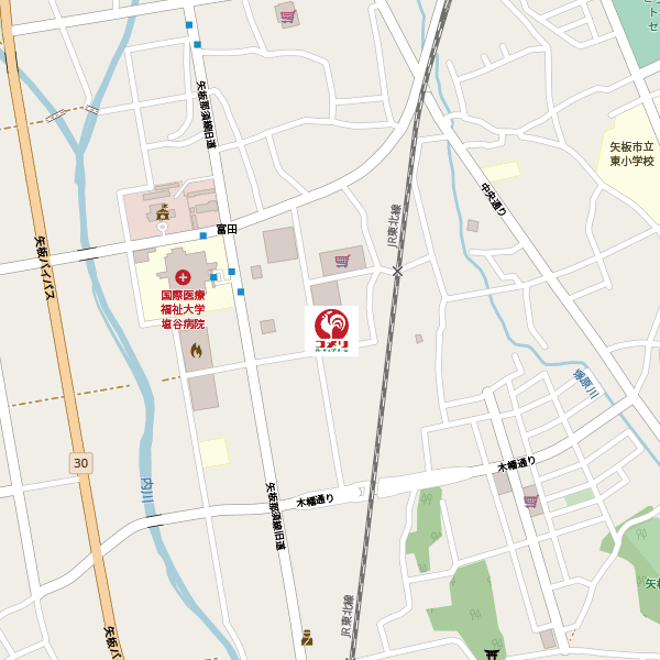 コメリハード＆グリーン矢板店周辺