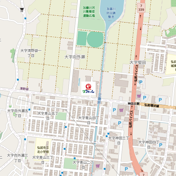 コメリリフォーム弘前店周辺