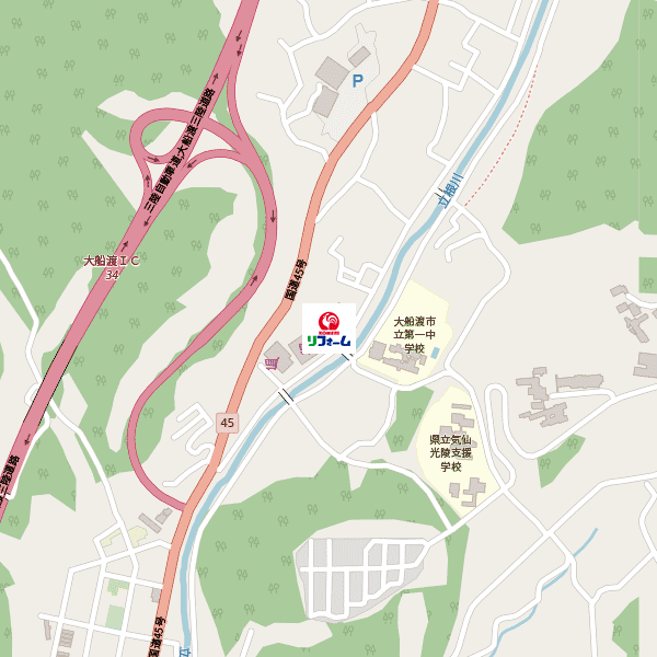 コメリリフォーム大船渡店周辺