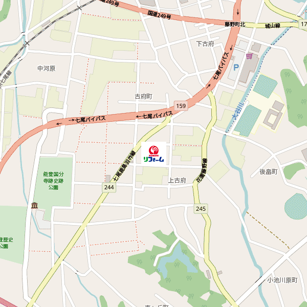 コメリリフォーム七尾店周辺