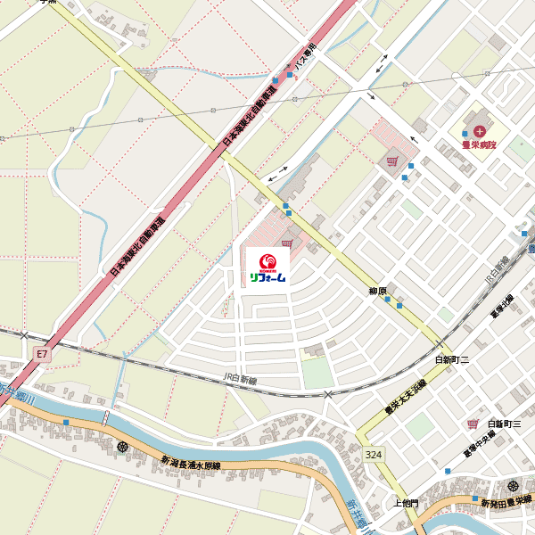 コメリリフォーム豊栄店周辺