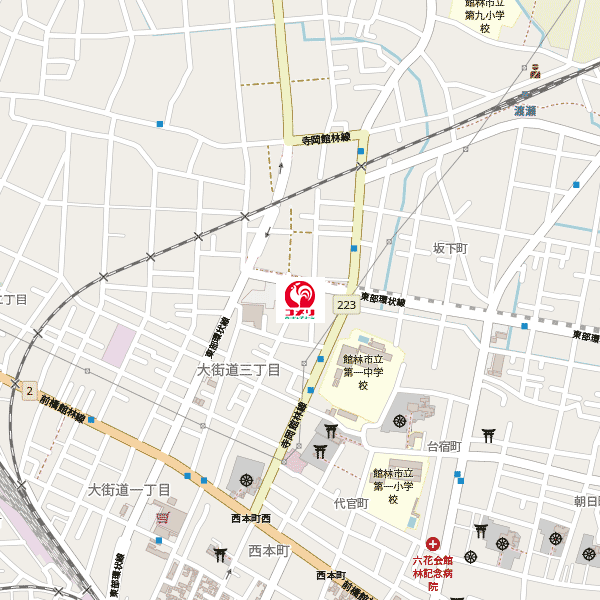 コメリハード＆グリーン館林北店周辺