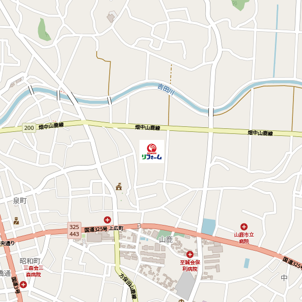 コメリリフォーム山鹿店周辺
