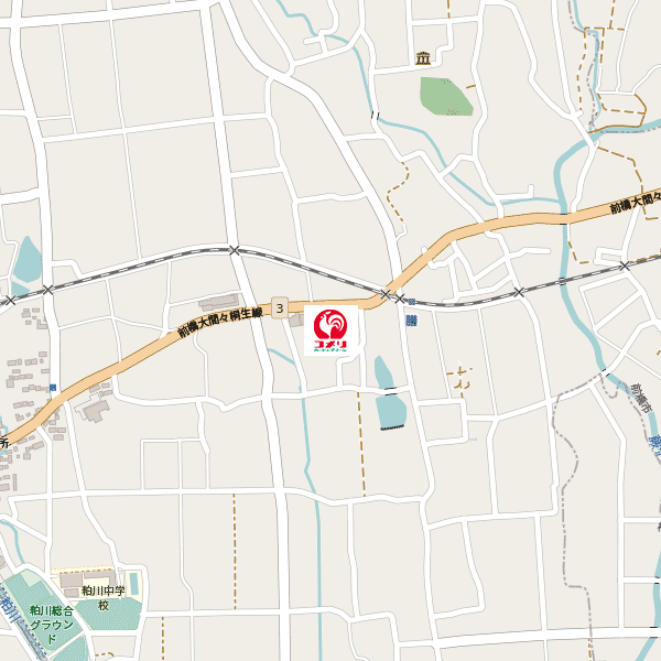 コメリハード＆グリーン粕川店周辺