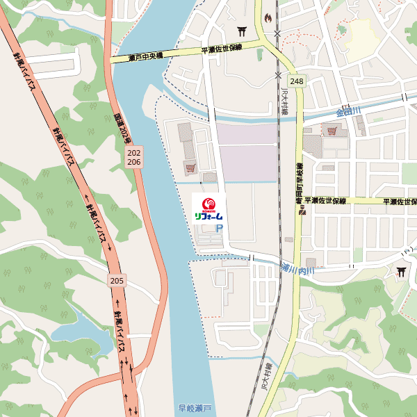 コメリリフォーム佐世保店周辺