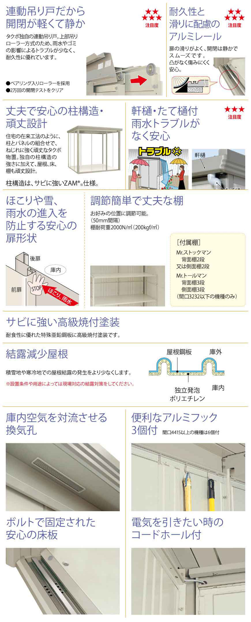 タクボ物置 Mr．ストックマン ダンディ 間口290×奥行229cm