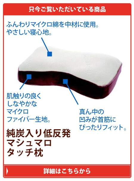 純炭入り低反発 マシュマロタッチ枕