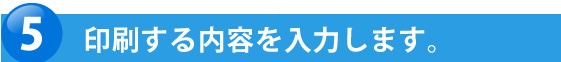 印刷する内容を入力します
