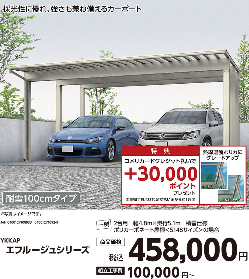 折板カーポート　レオンポートneoシリーズ