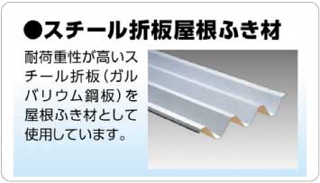 スチール折板屋根ふき材