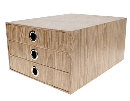 木目調　キャビネット３段　ＮＡ