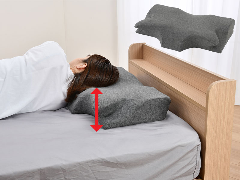 横向き寝：高め（高め側を手前）