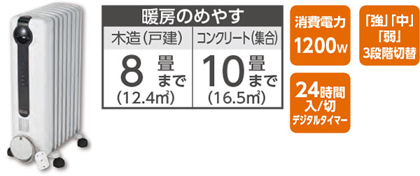 オイルヒーターの置き方
