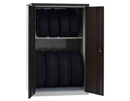 両扉式タイヤ収納庫