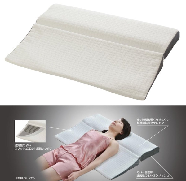 寝返りしても枕が続くワイド幅　アテーナライフ　肩まで優しく支える枕