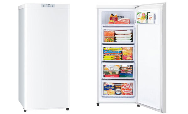 コンパクトで大容量。三菱電機 1ドア冷凍庫 三菱電機 1ドア冷凍庫 右開きタイプ ホワイト MF-U12G-W