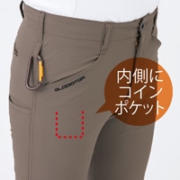 ・両脇カラビナループ付（カラビナはイメージです）<br>・両脇コインポケット付