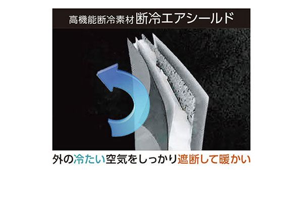 断冷エアシールド透湿防水シェルジャケット・パンツ