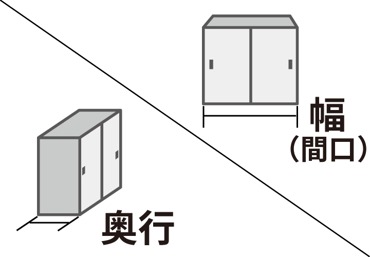幅　奥行