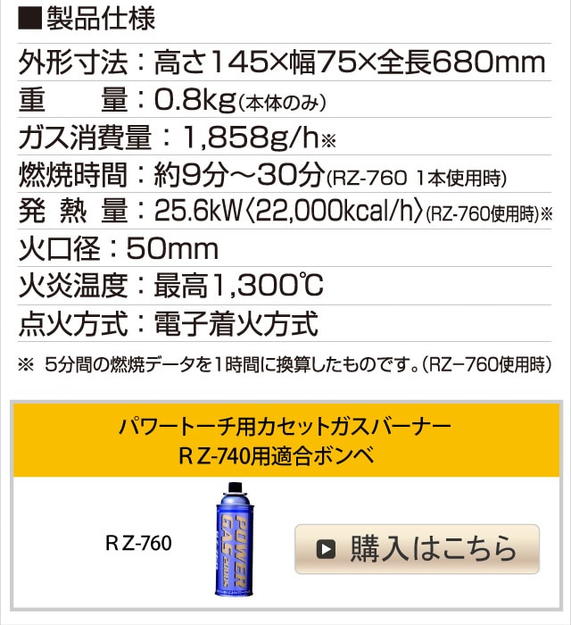 パワートーチ プロ RZ-740