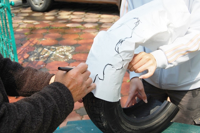 古タイヤ吊り鉢 リサイクル 作り方 身近な素材でdiyを楽しむ あなたがつくるステキなdiy